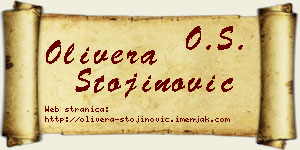 Olivera Stojinović vizit kartica